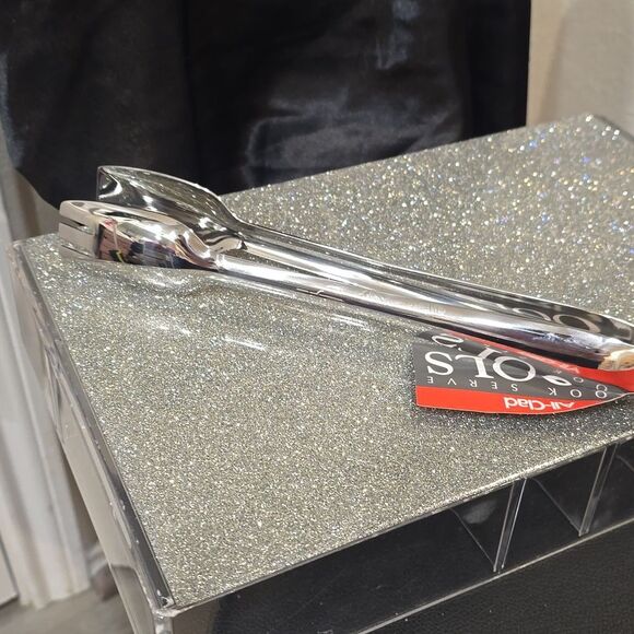 All-Clad Stainless Steel 9.5" Serving Tongs - Picture 8 of 9